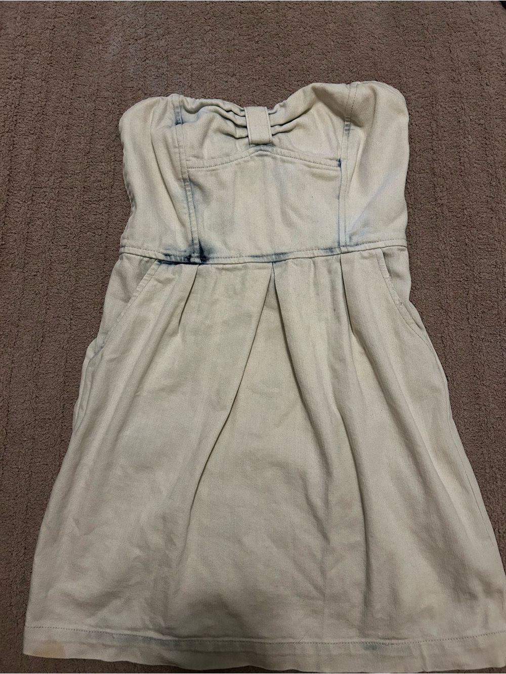 Free People Denim Strapless Mini